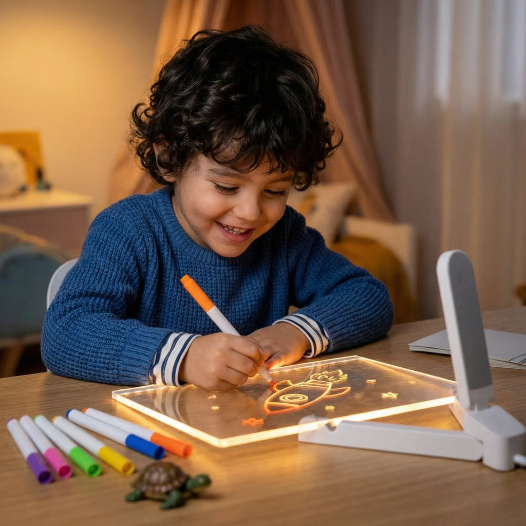Pizarra led con luces para niños